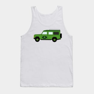 St. Patricks Day Clover Logo 4x4 Off-road Car Green Tank Top